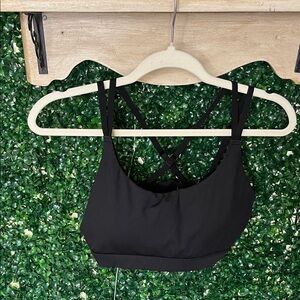 Aerie Black Strappy Sports Bra